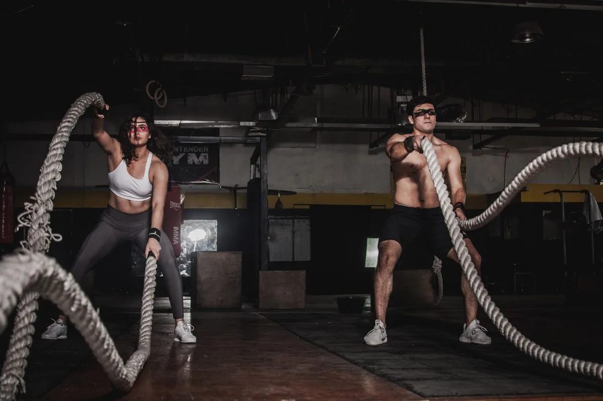 Battle rope conditioning intervals
